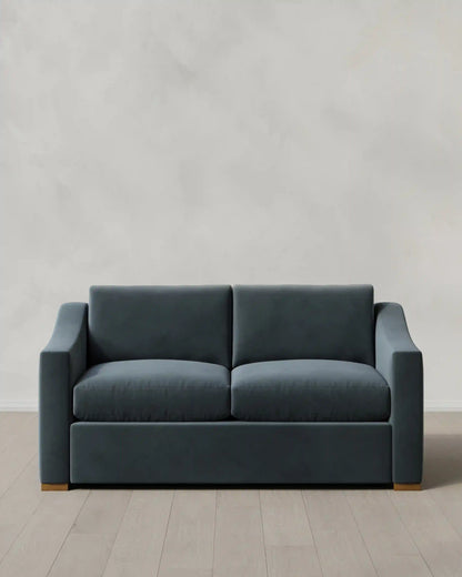Hollis Slope Arm Sofa in Performance Velvet