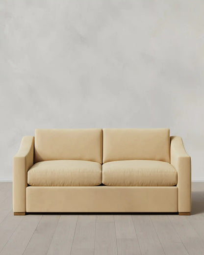 Hollis Slope Arm Sofa in Performance Velvet