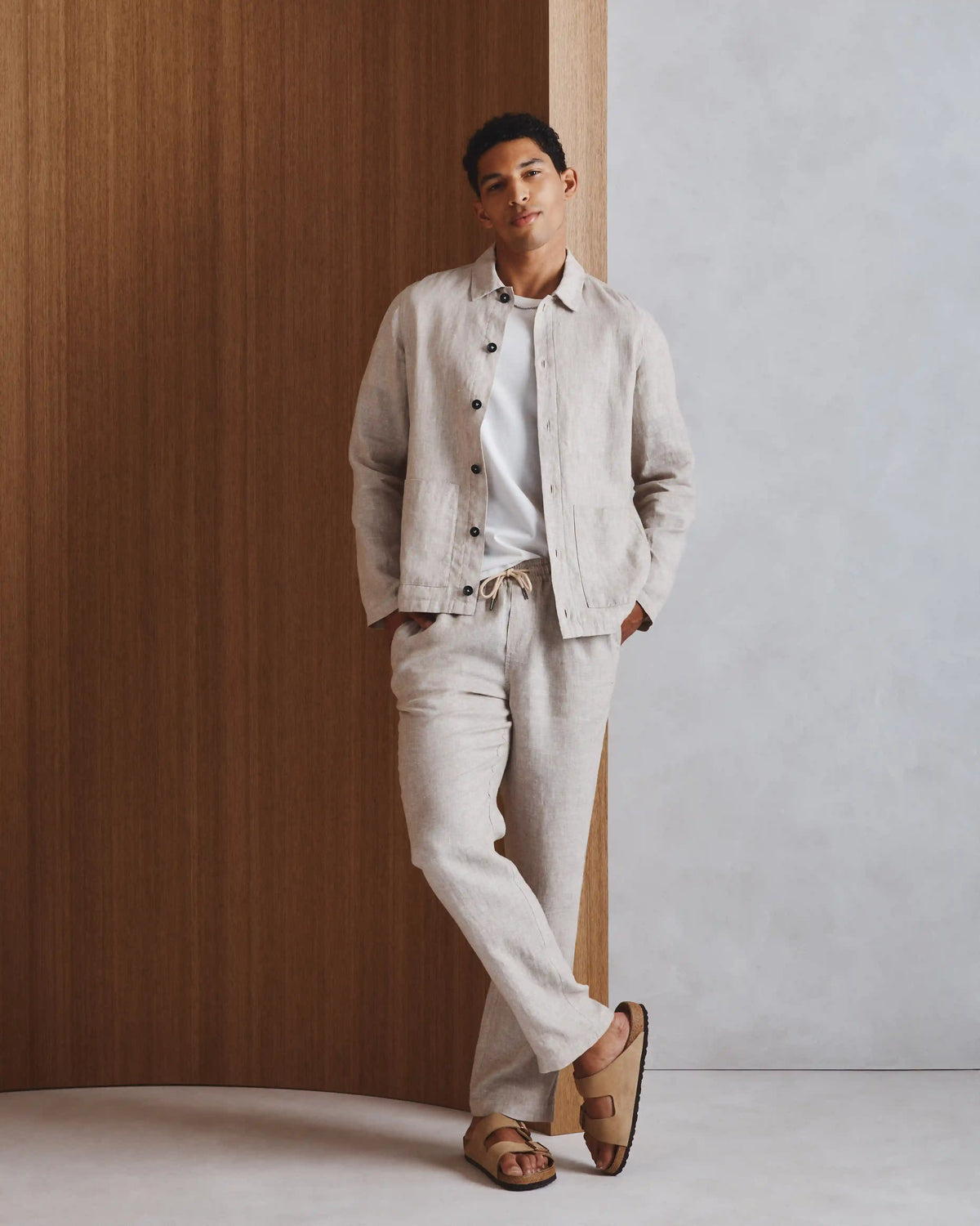 100% European Linen Drawstring Beach Pants