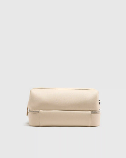 Italian Leather Dual Compartment Toiletry Bag