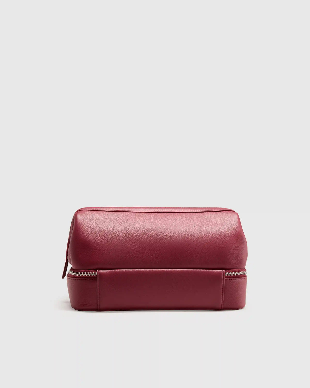 Italian Leather Dual Compartment Toiletry Bag