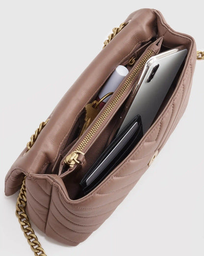 Italian Leather Quilted Convertible Crossbody