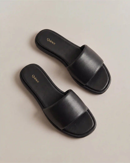 Italian Leather Slide Sandal