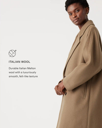 Italian Wool Classic Single-Breasted Coat