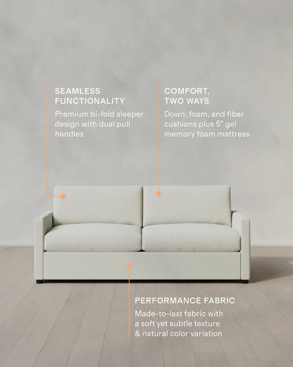 Brennan Sleeper Sofa in Performance Basketweave
