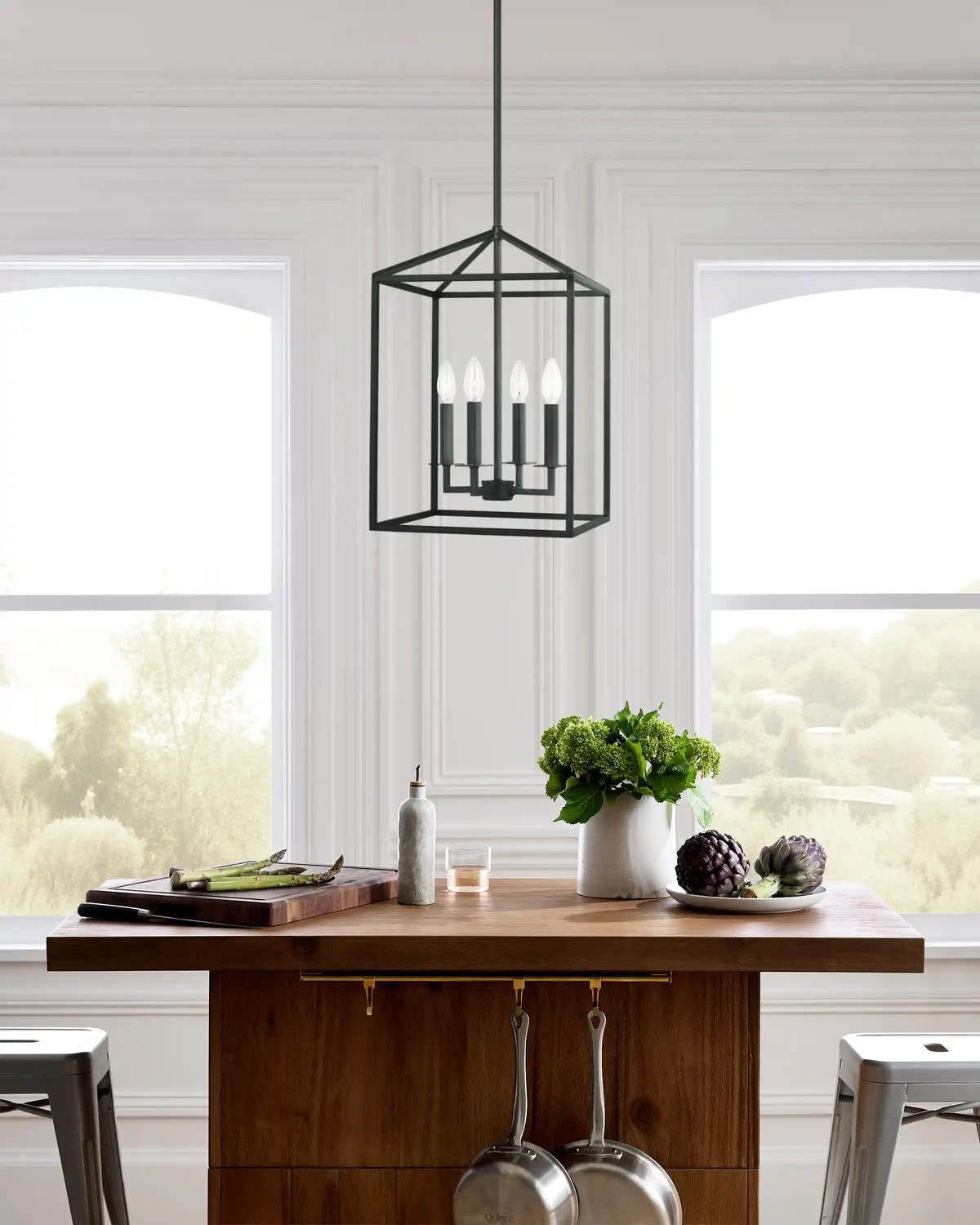 Steel Lantern Pendant Light