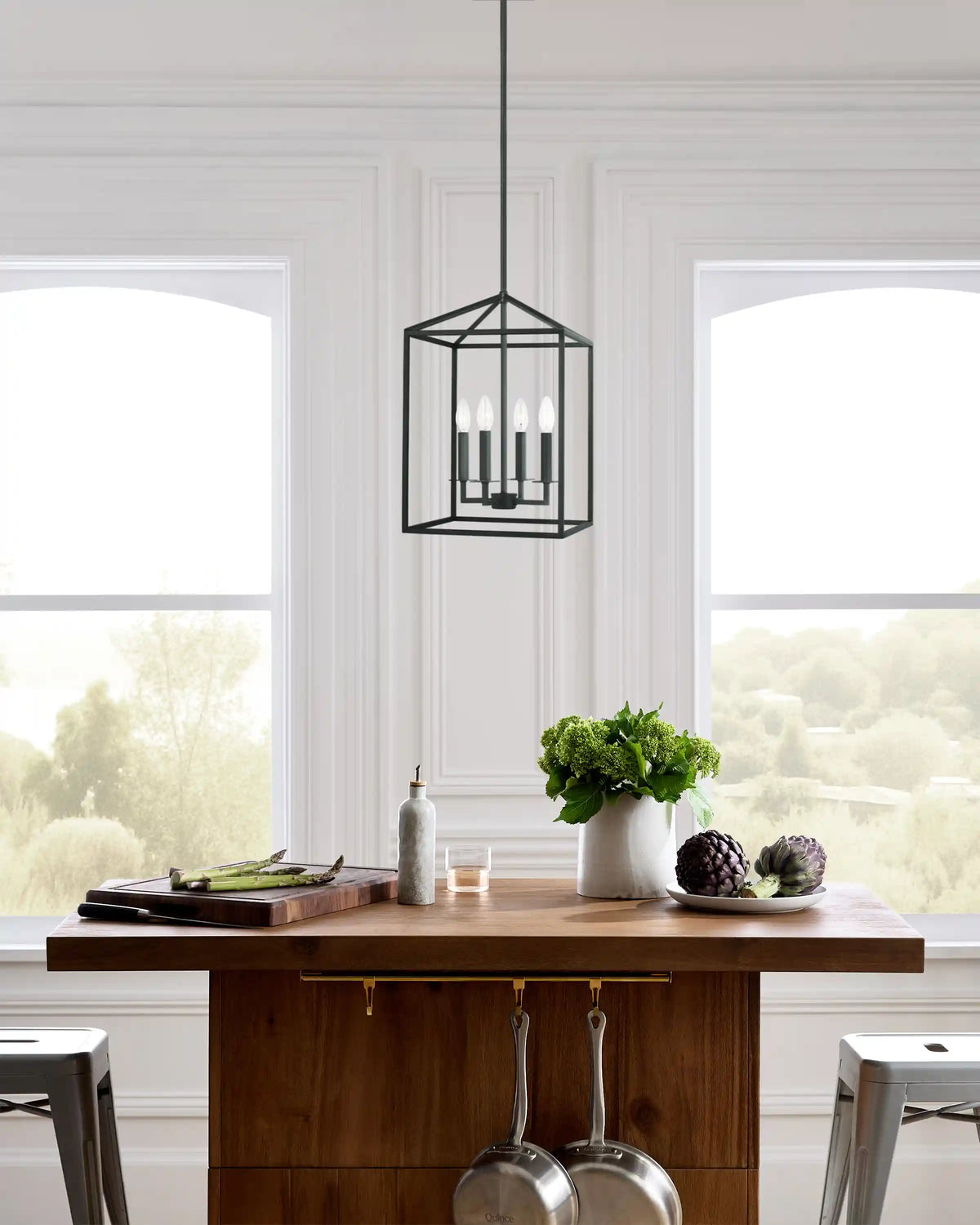 Steel Lantern Pendant Light