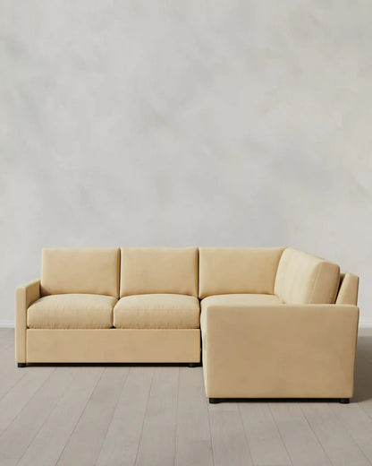 Brennan L Sectional in Performance Velvet