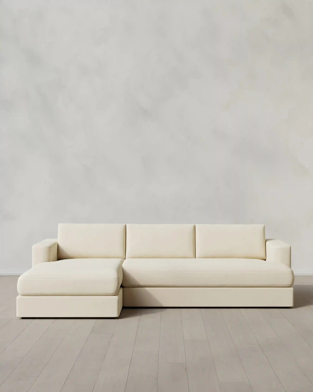 Sierra Curved Arm Chaise Sectional in Performance Velvet