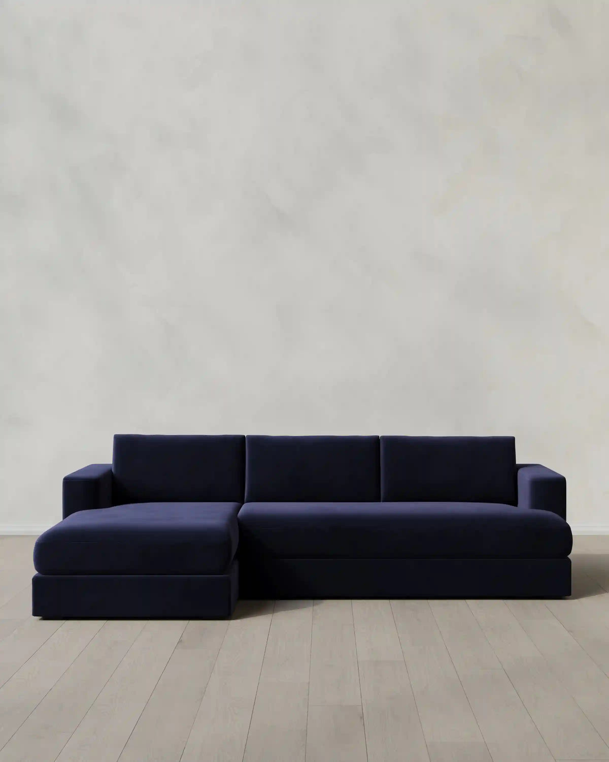Sierra Curved Arm Chaise Sectional in Performance Velvet