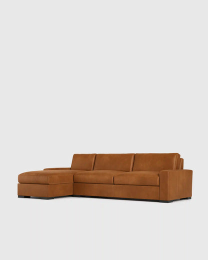 Stillman Chaise Sectional in Leather