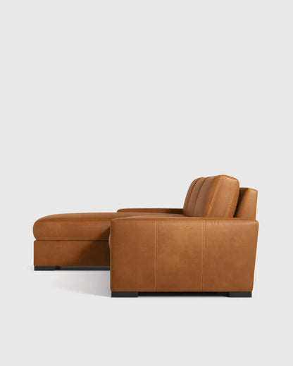 Stillman Chaise Sectional in Leather