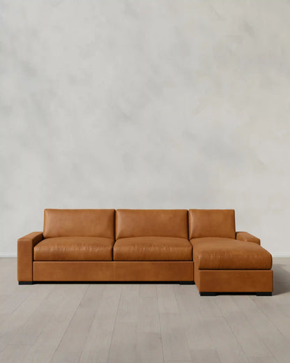 Stillman Chaise Sectional in Leather