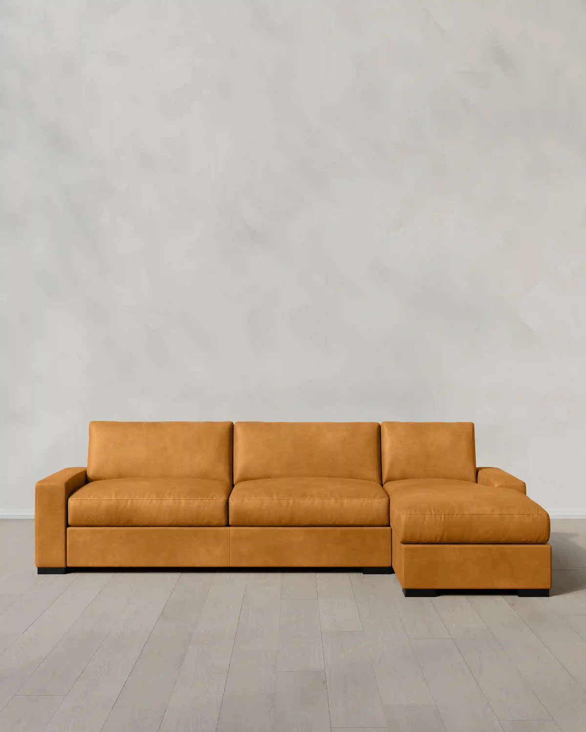 Stillman Chaise Sectional in Leather