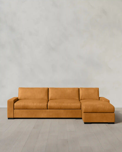 Stillman Chaise Sectional in Leather