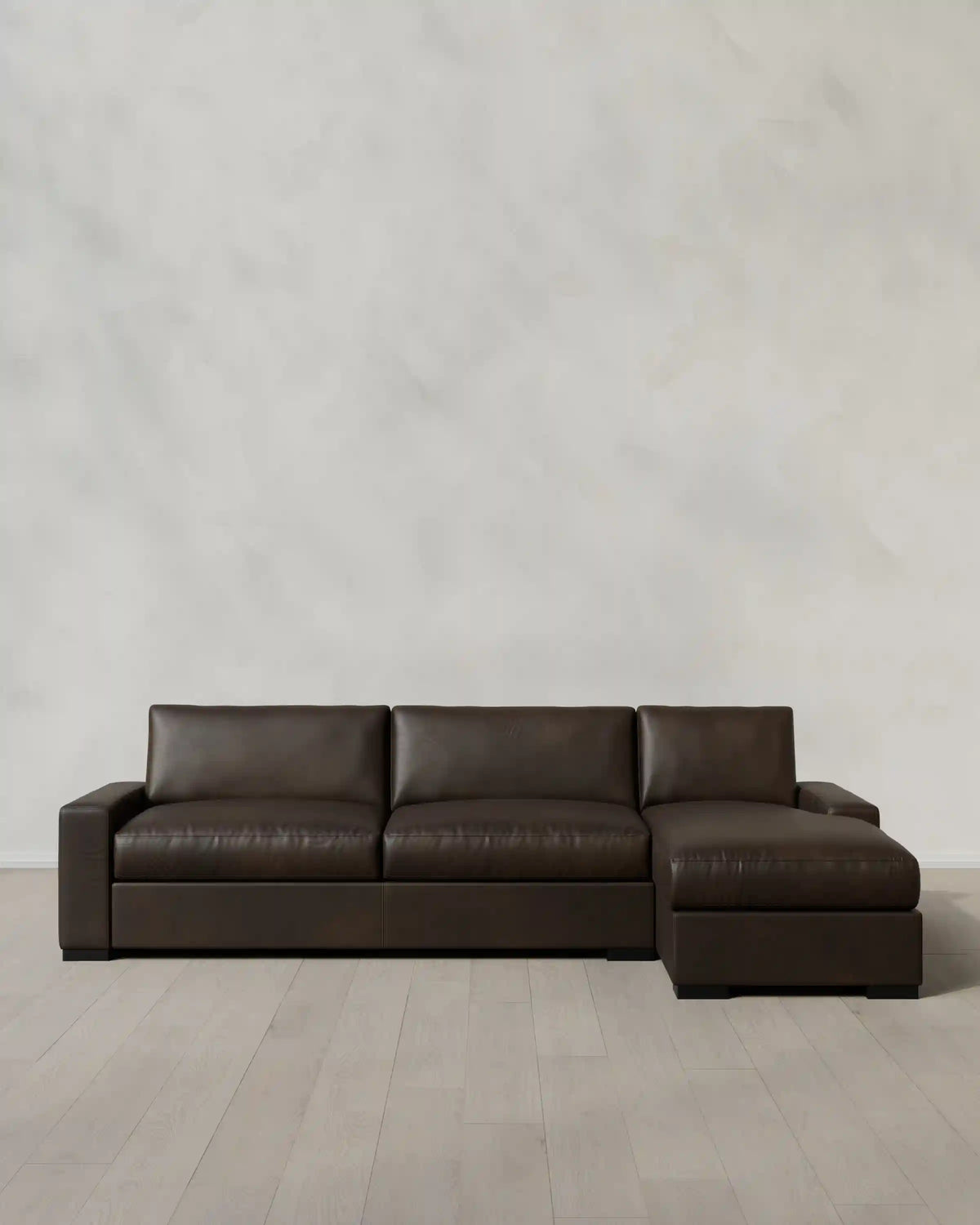 Stillman Chaise Sectional in Leather