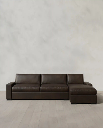 Stillman Chaise Sectional in Leather