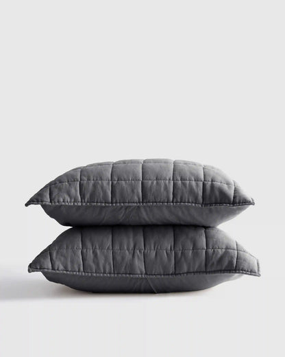 European Linen Box Quilted Sham Set