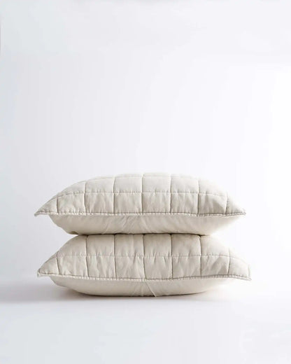 European Linen Box Quilted Sham Set
