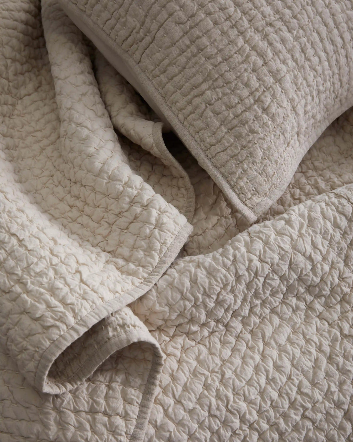 European Linen Cotton Stitch Quilt Set