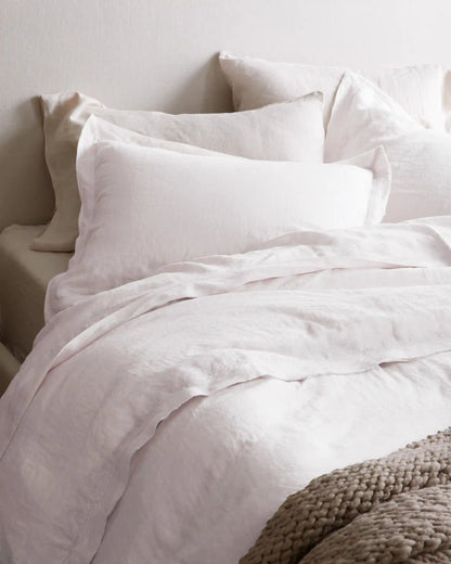 European Linen Double Flange Deluxe Bedding Bundle