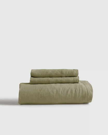 European Linen Fitted Sheet Set