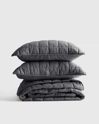 European Linen Box Quilt Set