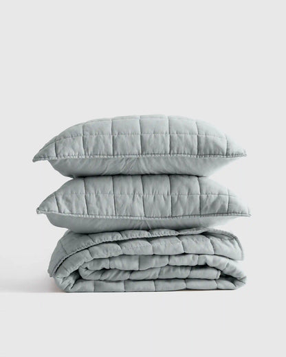 European Linen Box Quilt Set