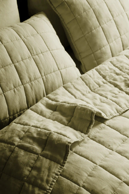 European Linen Box Quilted Sham Set
