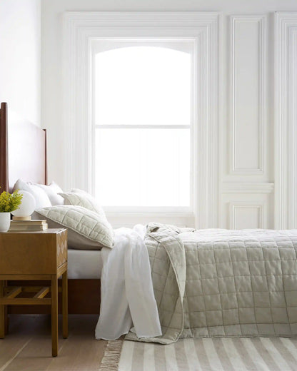European Linen Box Quilted Sham Set