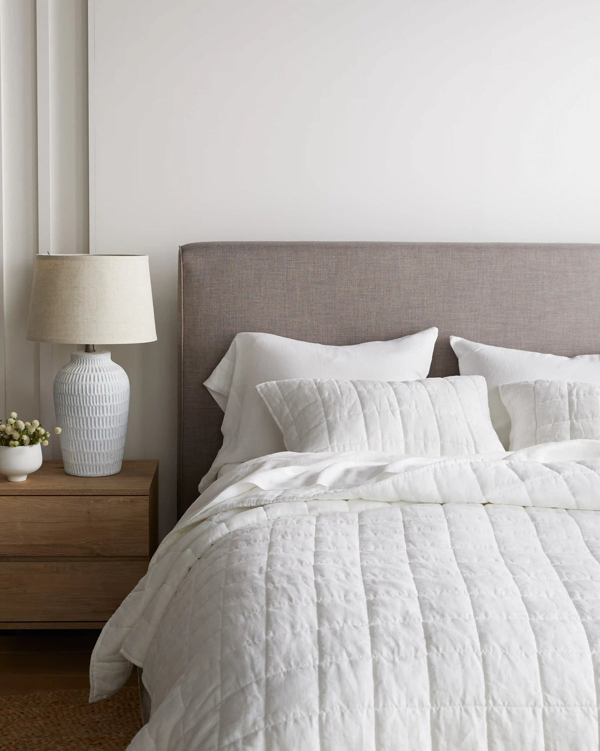 European Linen Box Quilted Sham Set