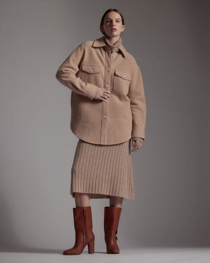 Mongolian Spring Cashmere Midi Skirt