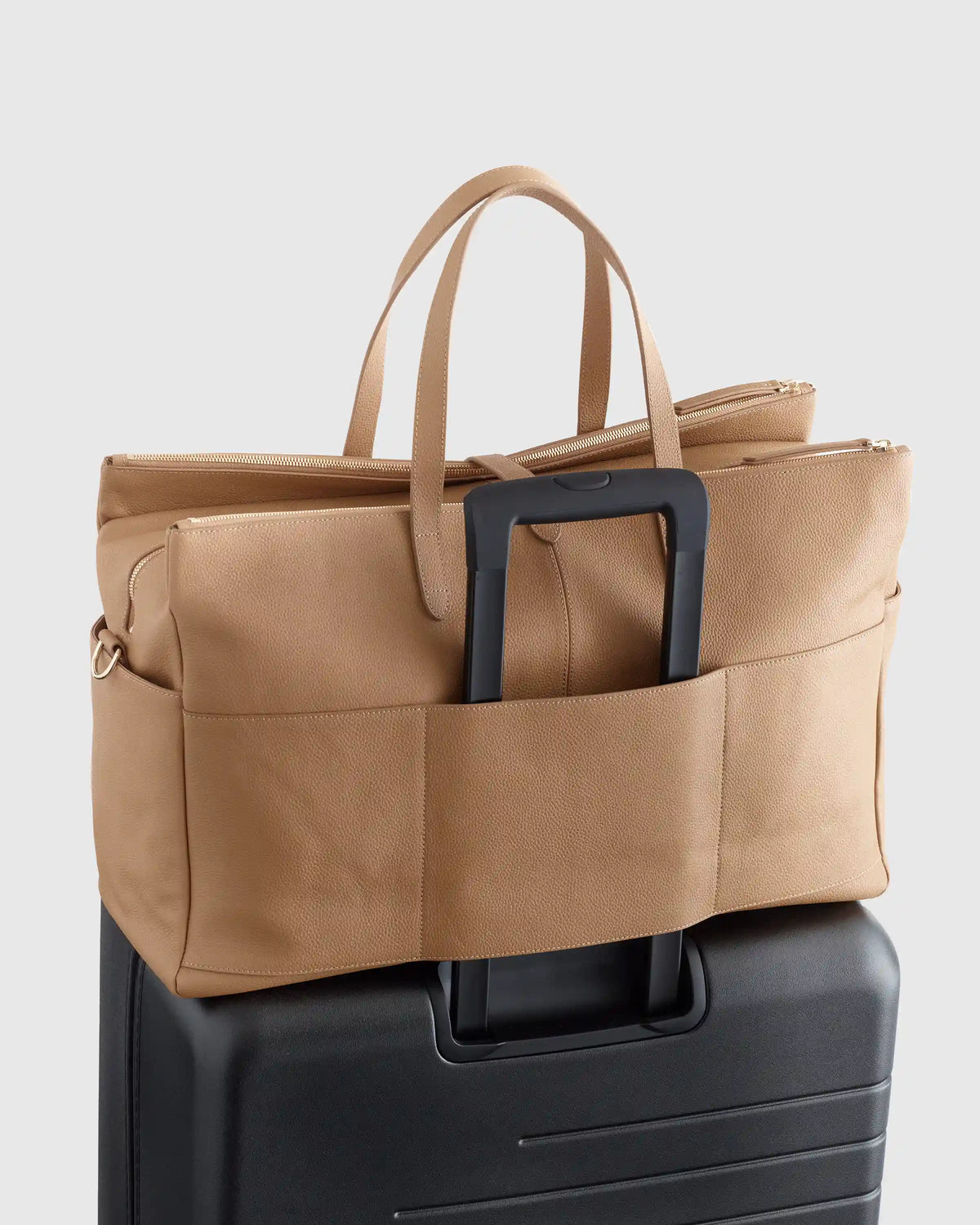 Italian Leather Triple Compartment Weekender