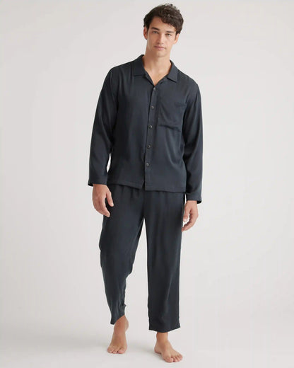 100% Washable Silk Button Down Pant Set