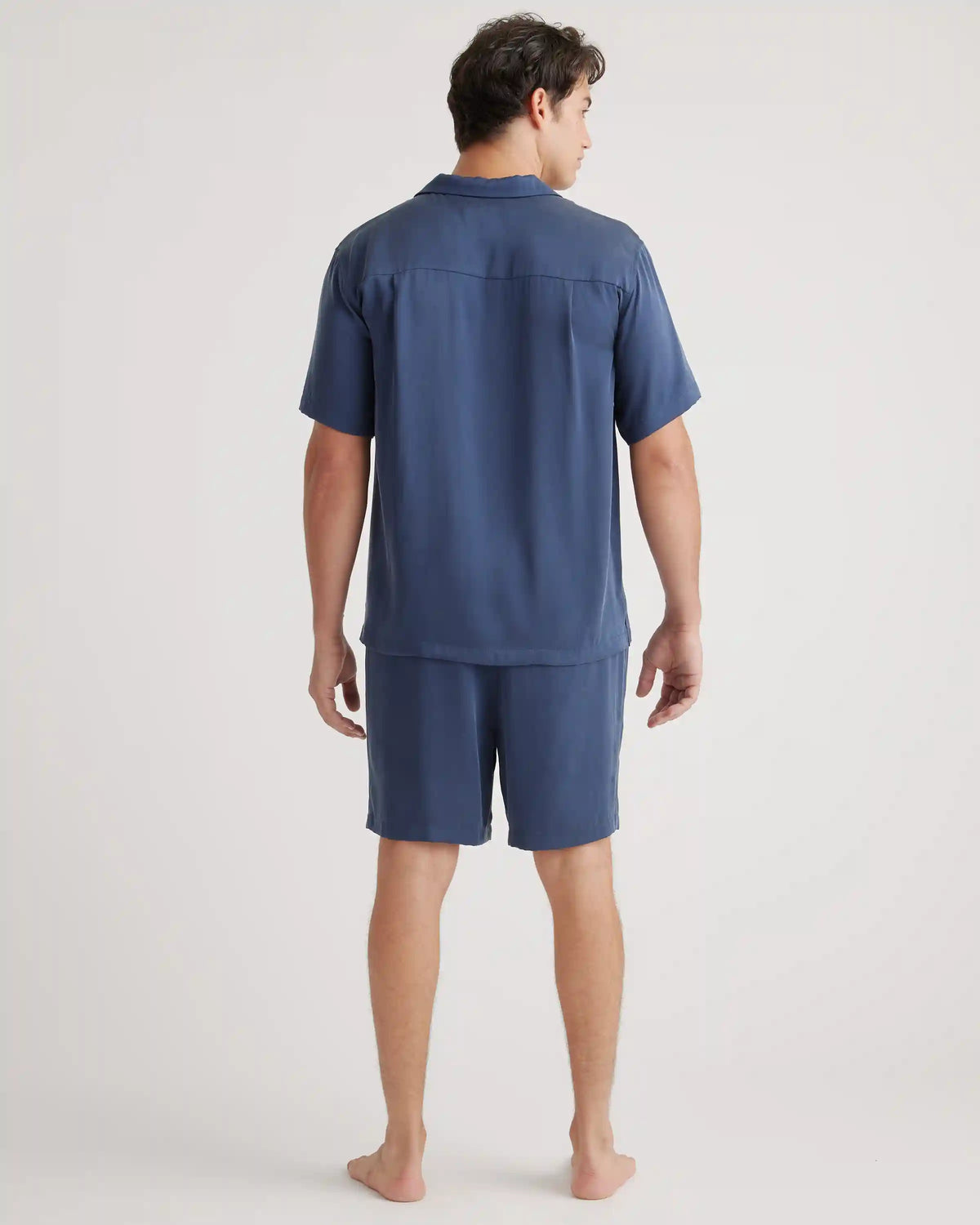 100% Washable Silk Button Down Short Set
