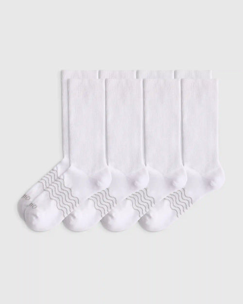 Everyday Cotton Targeted Stretch Crew Socks (4-Pack)