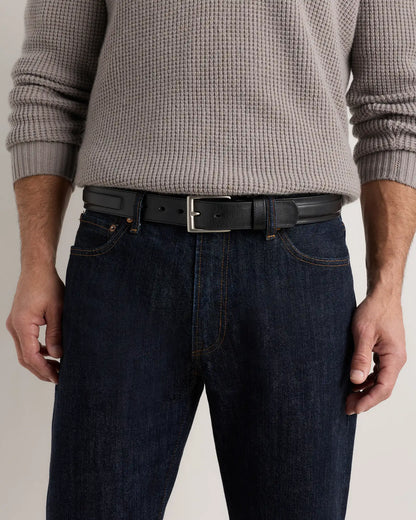 Hugo Contoured Leather Dress Belt
