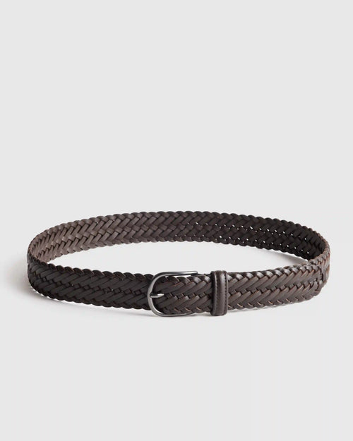 Jack Italian Leather Woven Belt