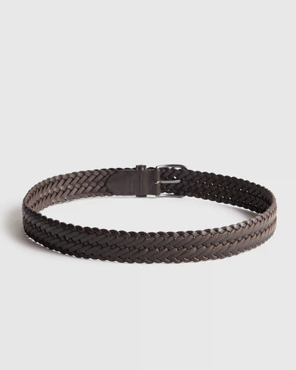Jack Italian Leather Woven Belt