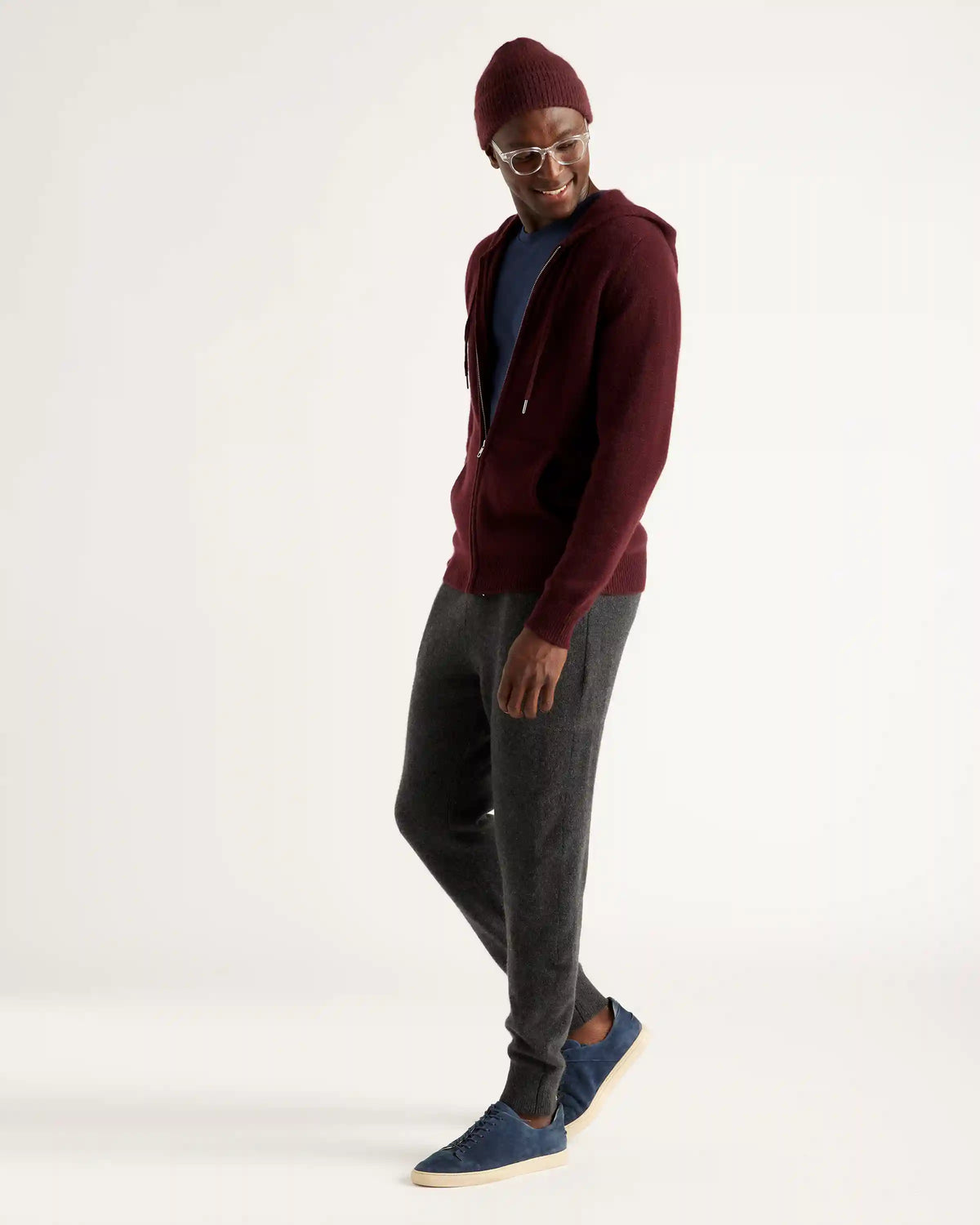 Mongolian Cashmere Full-Zip Hoodie