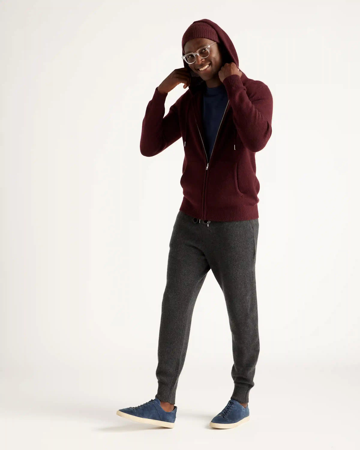 Mongolian Cashmere Full-Zip Hoodie