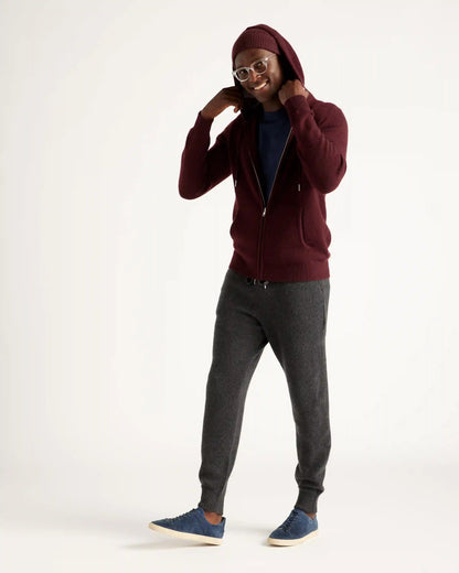 Mongolian Cashmere Full-Zip Hoodie