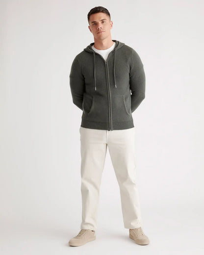 Mongolian Cashmere Full-Zip Hoodie