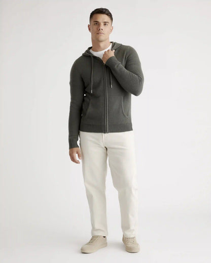 Mongolian Cashmere Full-Zip Hoodie