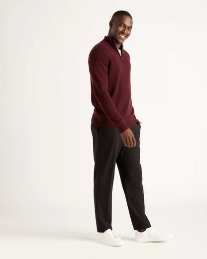 Mongolian Cashmere Quarter Zip Sweater