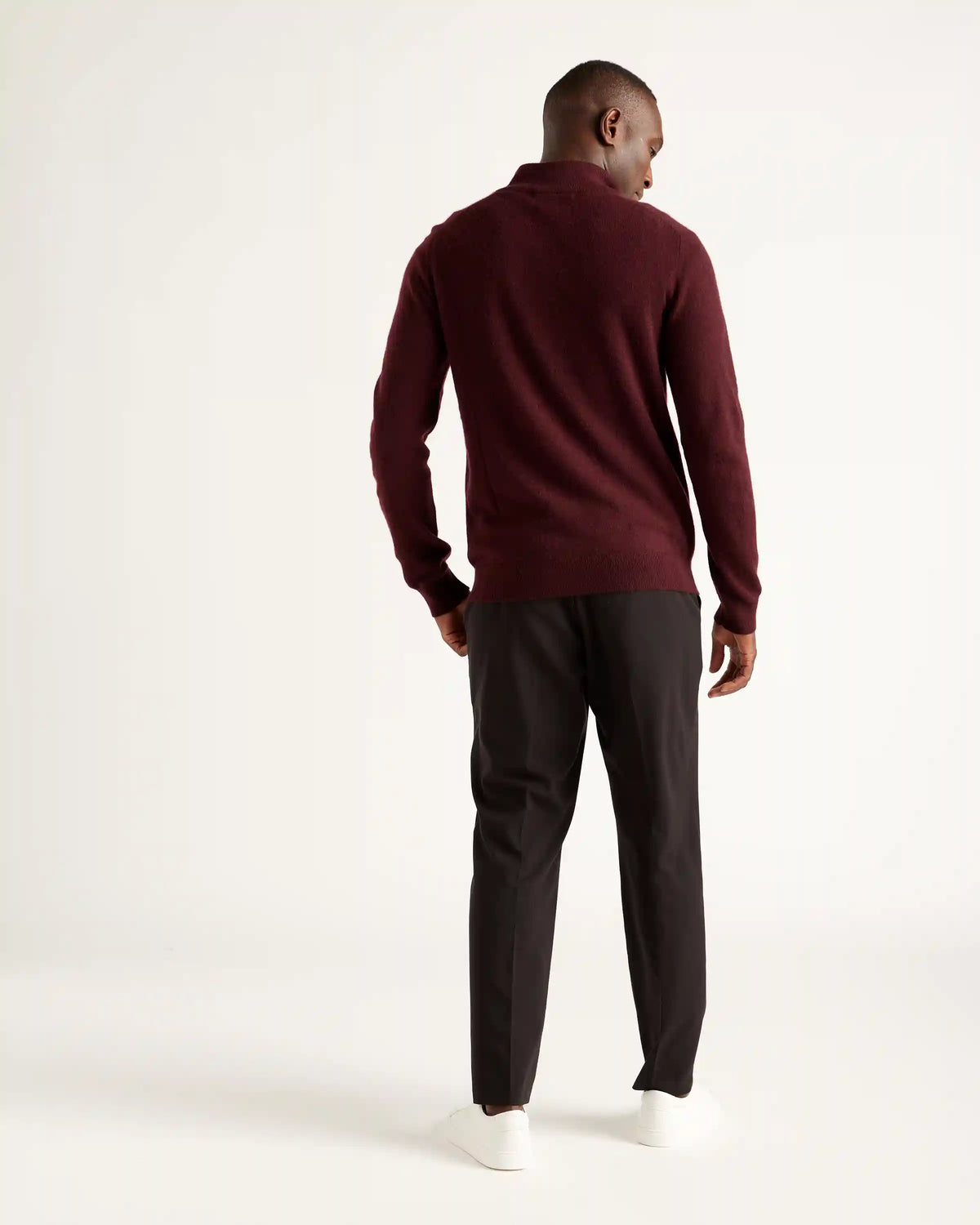 Mongolian Cashmere Quarter Zip Sweater