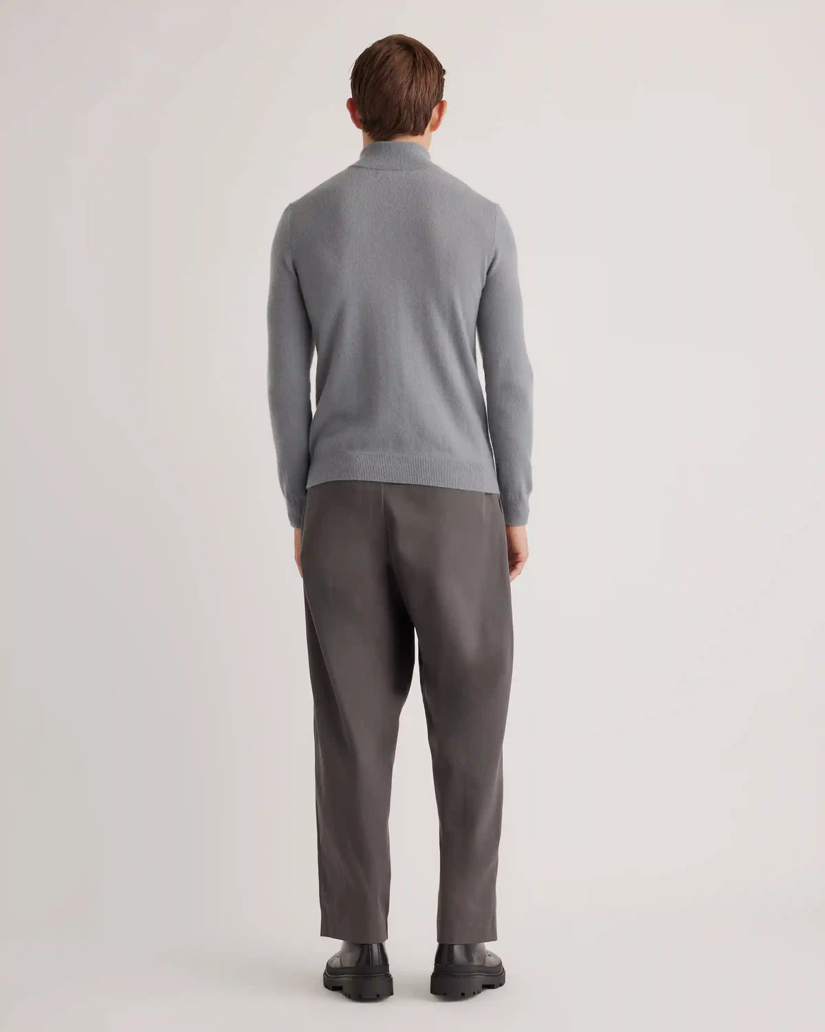 Mongolian Cashmere Quarter Zip Sweater