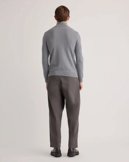 Mongolian Cashmere Quarter Zip Sweater