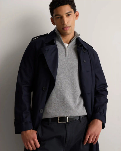 Mongolian Cashmere Quarter Zip Sweater