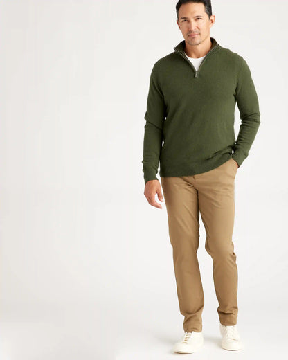 Mongolian Cashmere Quarter Zip Sweater